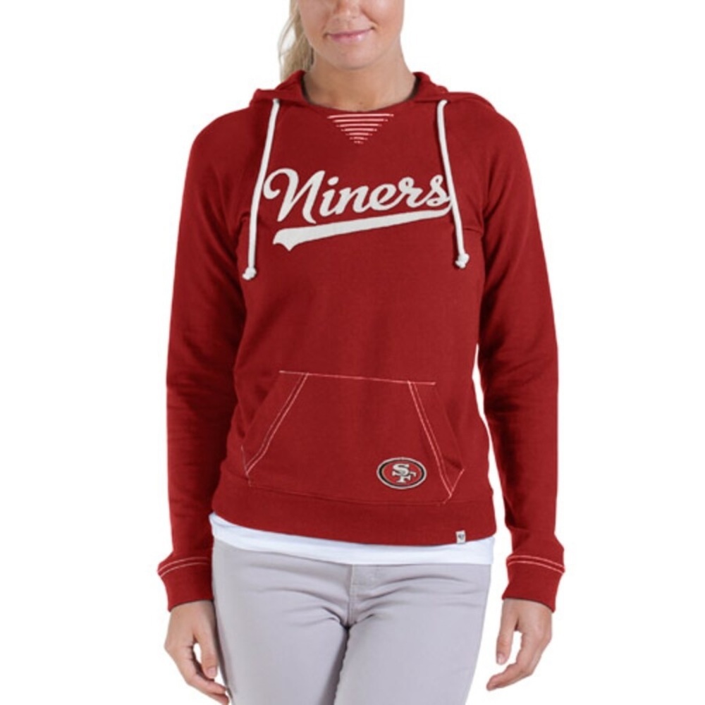 ‘47 Brand San Francisco 49ers Ladies Upperdeck Pullover Hoodie NWT